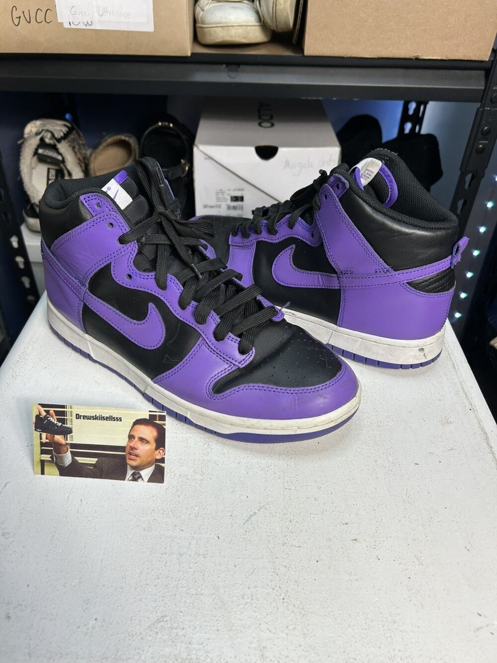 Nike Dunk High Retro Shoes Psychic Purple Black DV0829-500 Mens Size 9.5